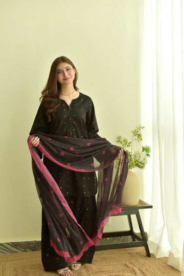 Black Hearts Set (Farshi) 3 Pcs