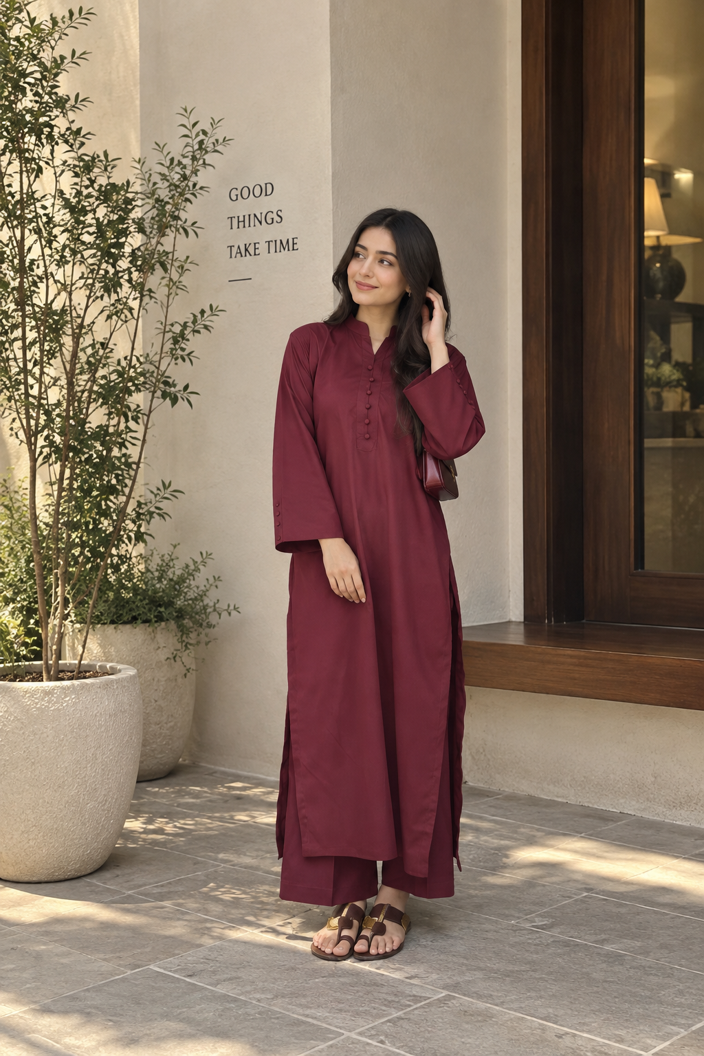 Most Viral Kinza Hashmi 2 Pcs Long Suit